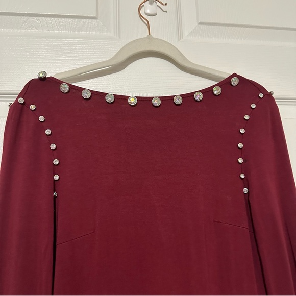 ASOS Burgundy Jewel Body-con Dress - Picture 2 of 7